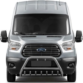 Ford Transit Frontbügel mit U-Schutz Gitter 70/60mm Edelstahl schwarz Ford Transit 2014 bis 2018