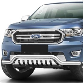 Ford Ranger Spoilerschutzrohr 70mm poliert mit UFS-Blech Baujahr 2019 bis 2022